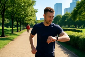 Using Fitness Tracker While Jogging