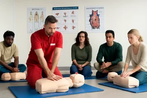First Aid Training Class with Mannequin