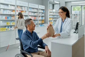 Accessible pharmacy with diverse customers